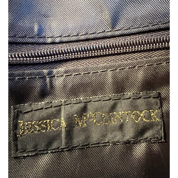 Jessica McClintock Purse Brown Envelope Purse Chain Strap Faux Leather Pocket - Picture 3 of 6